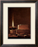 Kerze und Bucher Candlelight Study