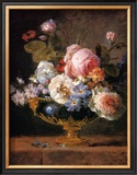 Buy Fleurs dans un Vase de Porceleine Bleue, c.1780 at AllPosters.com