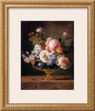 Buy Fleurs dans un Vase de Porceleine Bleue, c.1780 at AllPosters.com