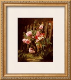 Buy Pink Roses by a Garden Fence at AllPosters.com
