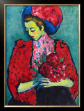 Buy Girl with Peonies at AllPosters.com