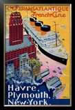 Buy Transatlantique, French Line, Paris-Havre-New York at AllPosters.com