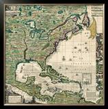 Buy America Septentrionalis A Map of the British Empire in America, c.1733 at AllPosters.com