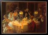 End of Dinner Framed Art Print