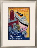 Buy Transatlantique, French Line, Paris-Havre-New York at AllPosters.com