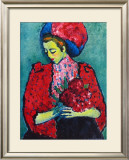 Buy Girl with Peonies at AllPosters.com