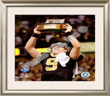 Drew Brees 2009 With NFC Championship Trophy