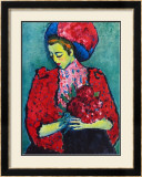 Buy Girl with Peonies at AllPosters.com