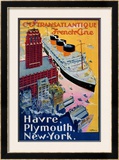 Buy Transatlantique, French Line, Paris-Havre-New York at AllPosters.com