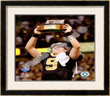 Drew Brees 2009 With NFC Championship Trophy