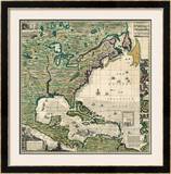 Buy America Septentrionalis A Map of the British Empire in America, c.1733 at AllPosters.com