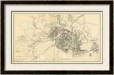 Civil War Map Illustrating the Siege of Atlanta, Georgia, c.1864