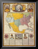 Ornamental Map of the United States and Mexico