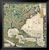 Buy America Septentrionalis A Map of the British Empire in America, c.1733 at AllPosters.com