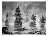 Battle Between the English Fleet and Spanish Armada, 1588