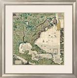 Buy America Septentrionalis A Map of the British Empire in America, c.1733 at AllPosters.com
