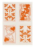 Art Nouveau Style Playing Card Designs by Henri Meunier