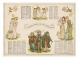 An 1884 Kate Greenaway Calendar with Pictures of Young and Old Family Members