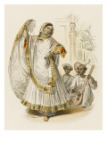 A Nautch Girl of Hindostan. (Nautch Means Simply Dance) with Accompanying Musicians