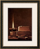 Kerze und Bucher Candlelight Study