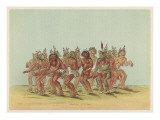 Bear Dance of the Sioux - One Dancer Is Dressed as a Bear
