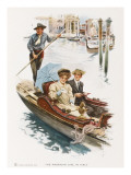 American Honeymooners See the Sights of Venice from a Gondola