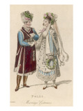A Polish Couple in their Wedding Costume