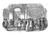 Engraving Showing the South-West Angle of the Merchant's Walk, Royal Exchange, London, 1847