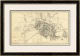 Civil War Map Illustrating the Siege of Atlanta, Georgia, c.1864