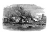Fire at Cotton's Wharf, Southwark, 1861