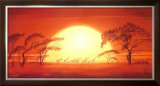 Buy Sunrise with Giraffes at AllPosters.com