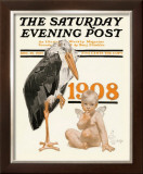 New Year's Baby, c.1908: Stork Delivery