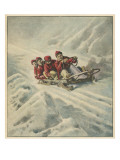 Champion American Bobsleigh Team, Nicknamed the Red Devils Giclee Print