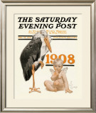 New Year's Baby, c.1908: Stork Delivery