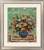 Buy Flowers In A Blue Vase at AllPosters.com