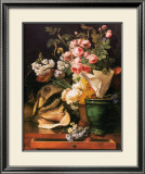 Buy Roses et Autres Fleurs, Coquillages, Tete de Requin et Petrifications, c.1819 at AllPosters.com