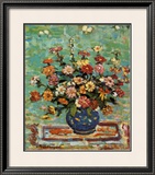 Buy Flowers In A Blue Vase at AllPosters.com