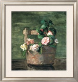 Camellias and Roses in Japanese Vase