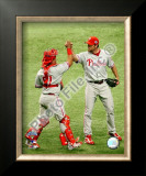 Brad Lidge & Carlos Ruiz Game one of the 2008 MLB World Series