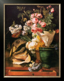 Buy Roses et Autres Fleurs, Coquillages, Tete de Requin et Petrifications, c.1819 at AllPosters.com