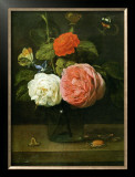 Buy Bouquet de Roses avec Papaillons et Insectes at AllPosters.com