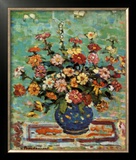 Buy Flowers In A Blue Vase at AllPosters.com