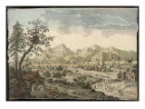 General View of the City, with Travelers Approaching on a Country Road