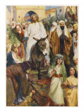 Buy Jesus, Riding a Donkey, Enters Jerusalem at AllPosters.com