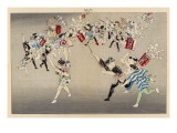 Japanese Children Take Part in a Religious Procession