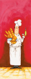Chef with Bread and Oil Art Print