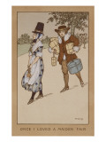 Once I Loved a Maiden Fair. a Young Man Carrying His Lady's Bags and Parcels Giclee Print