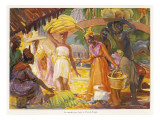 Martinique: Colourful Scene at the Fort De France (Fruit Market)
