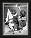 Two Boys with Sail Boat