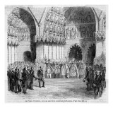 Napoleon Visits Bourges, Where He Is Welcomed by Clergy on the Steps of the Cathedral